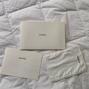 Chanel care book and pouch